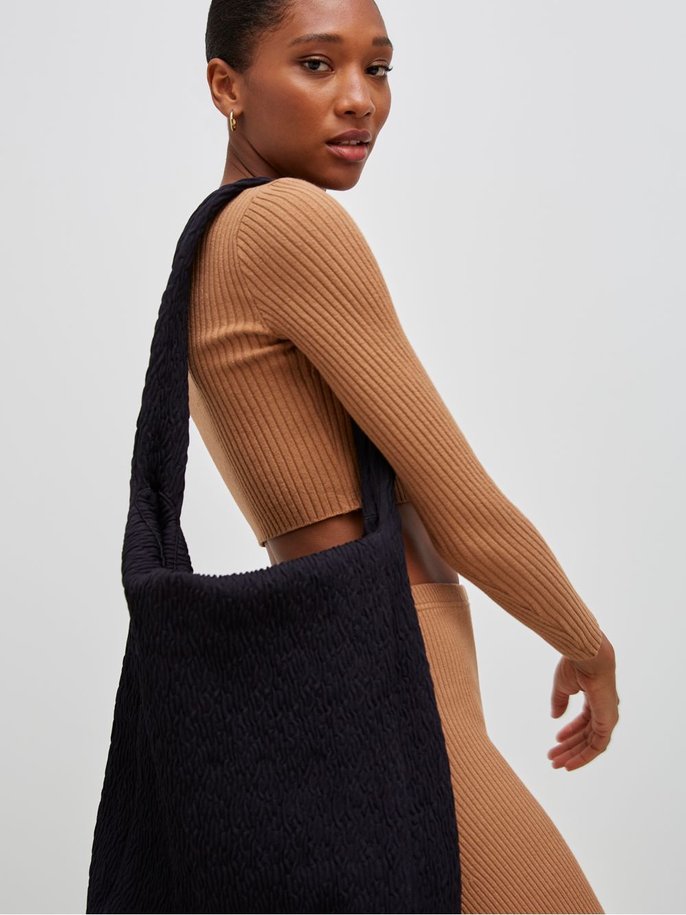 Anselmi — Bolsa Tricot Anselmi Preto