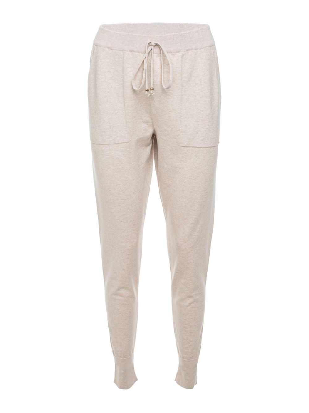 Anselmi — Calça de Tricô Barra Elástica Bege