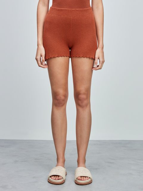 Short com Babados Ferrugem — Anselmi