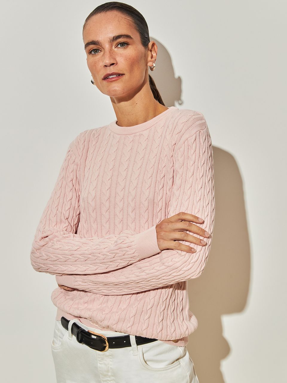 Suéter Básico Tranças Blush