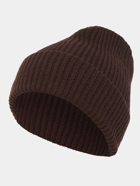 Gorro em Tricô Canelado Chocolate — Anselmi