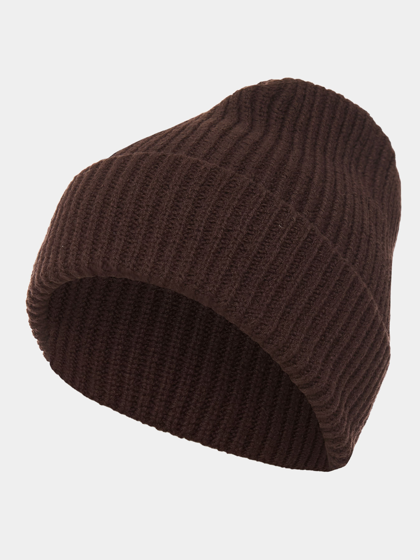 Gorro em Tricô Canelado Chocolate — Anselmi