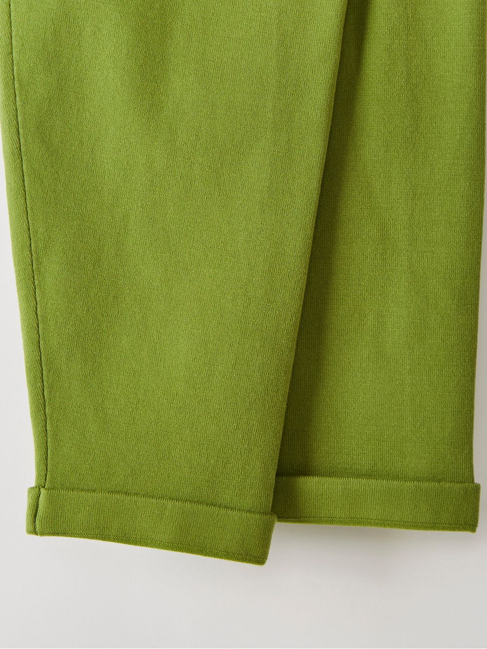 Anselmi — Calça em Tricô com Barra Italiana Verde Abacate