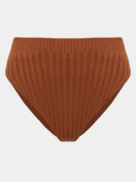 Hot Pant Canelado Canela — Anselmi