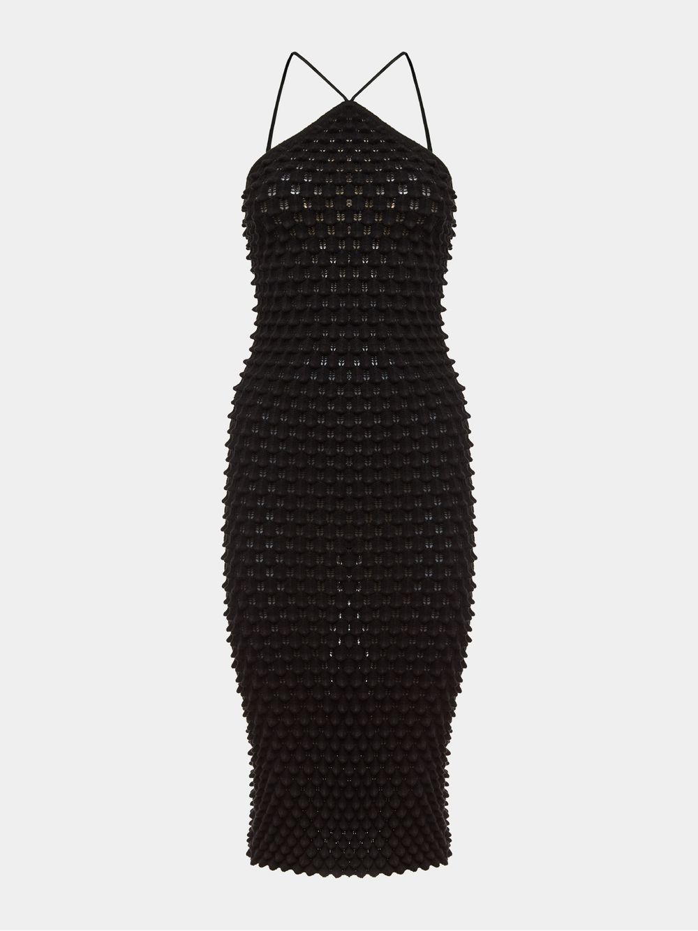 Anselmi — Vestido Cruzado Colméia Preto