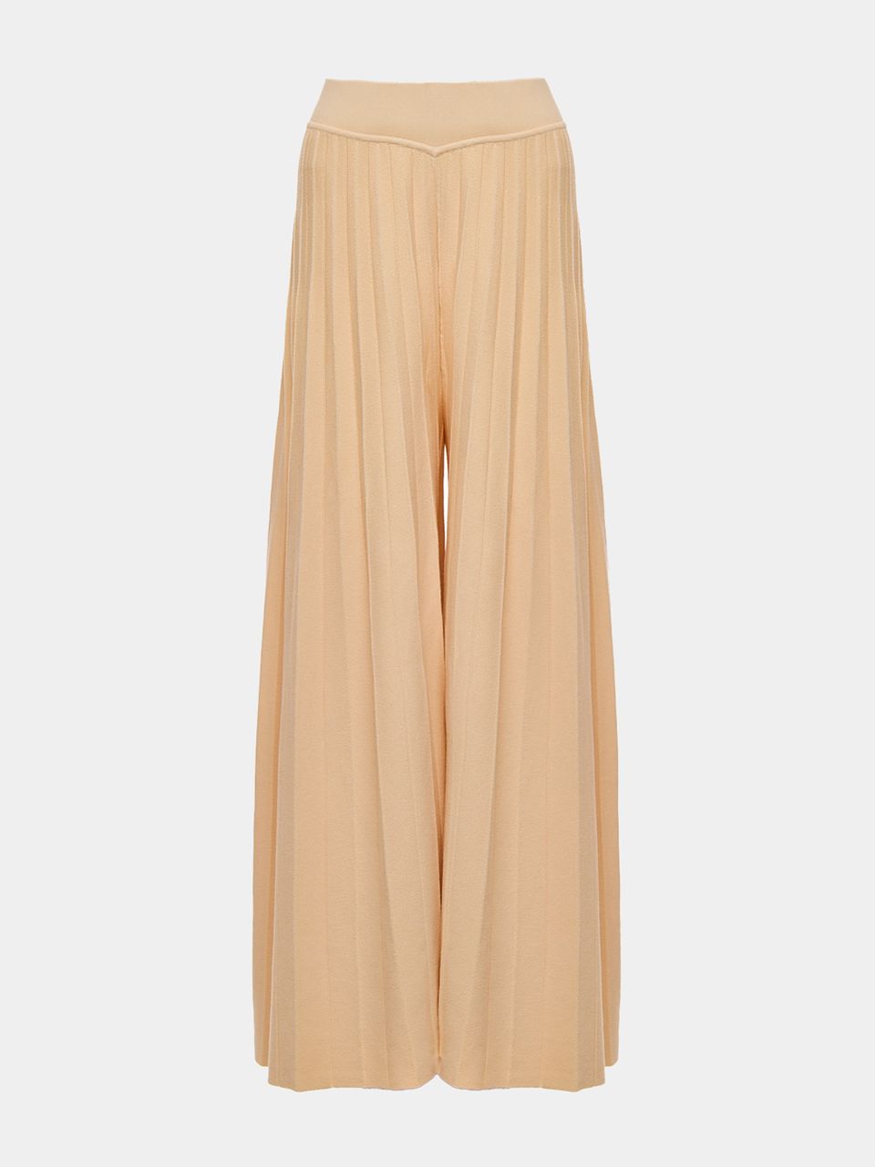 Calça Ampla Plissada Cru