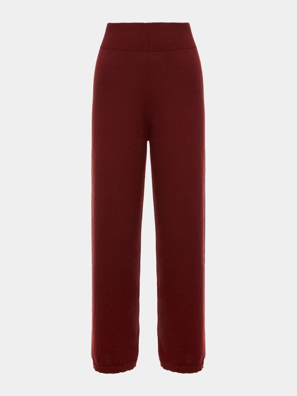 Calça Reta 100% Cashmere Bordo