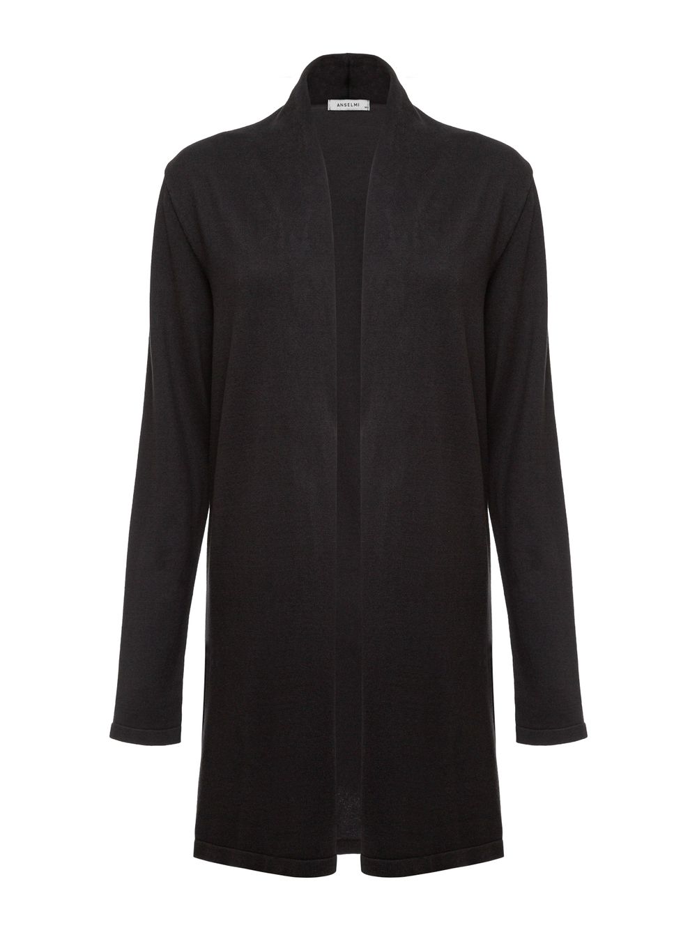 Anselmi — Cardigan Minimal Alongado Preto