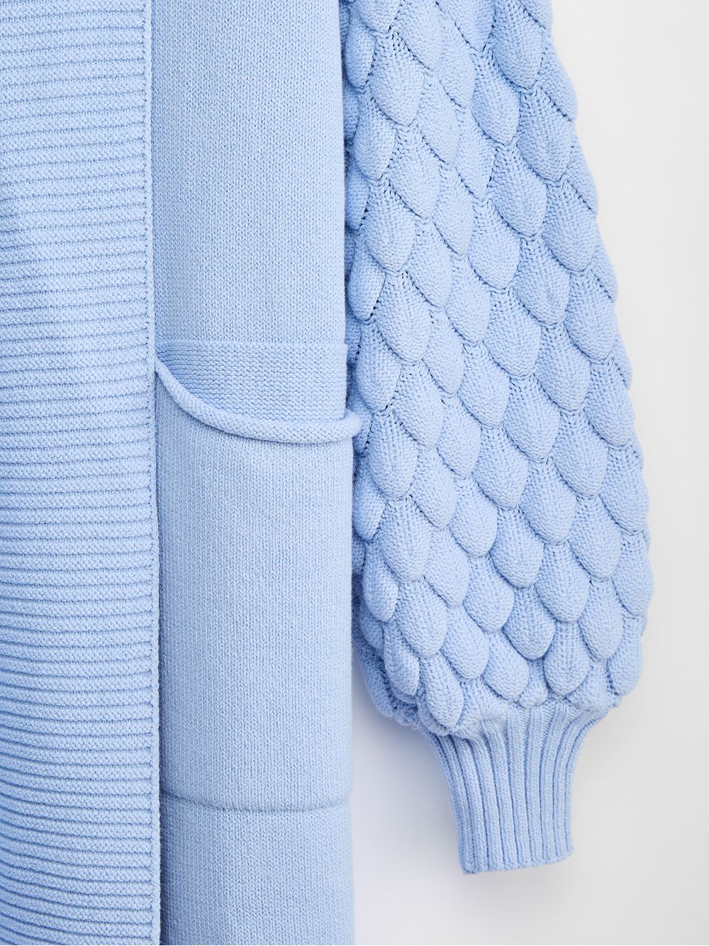 Anselmi — Casaco Mangas Escamas Azul Gelo