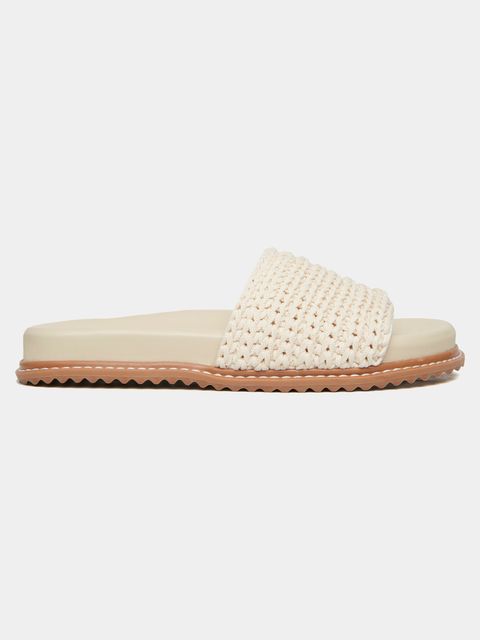 Chinelo Flat Canelado Cru — Anselmi