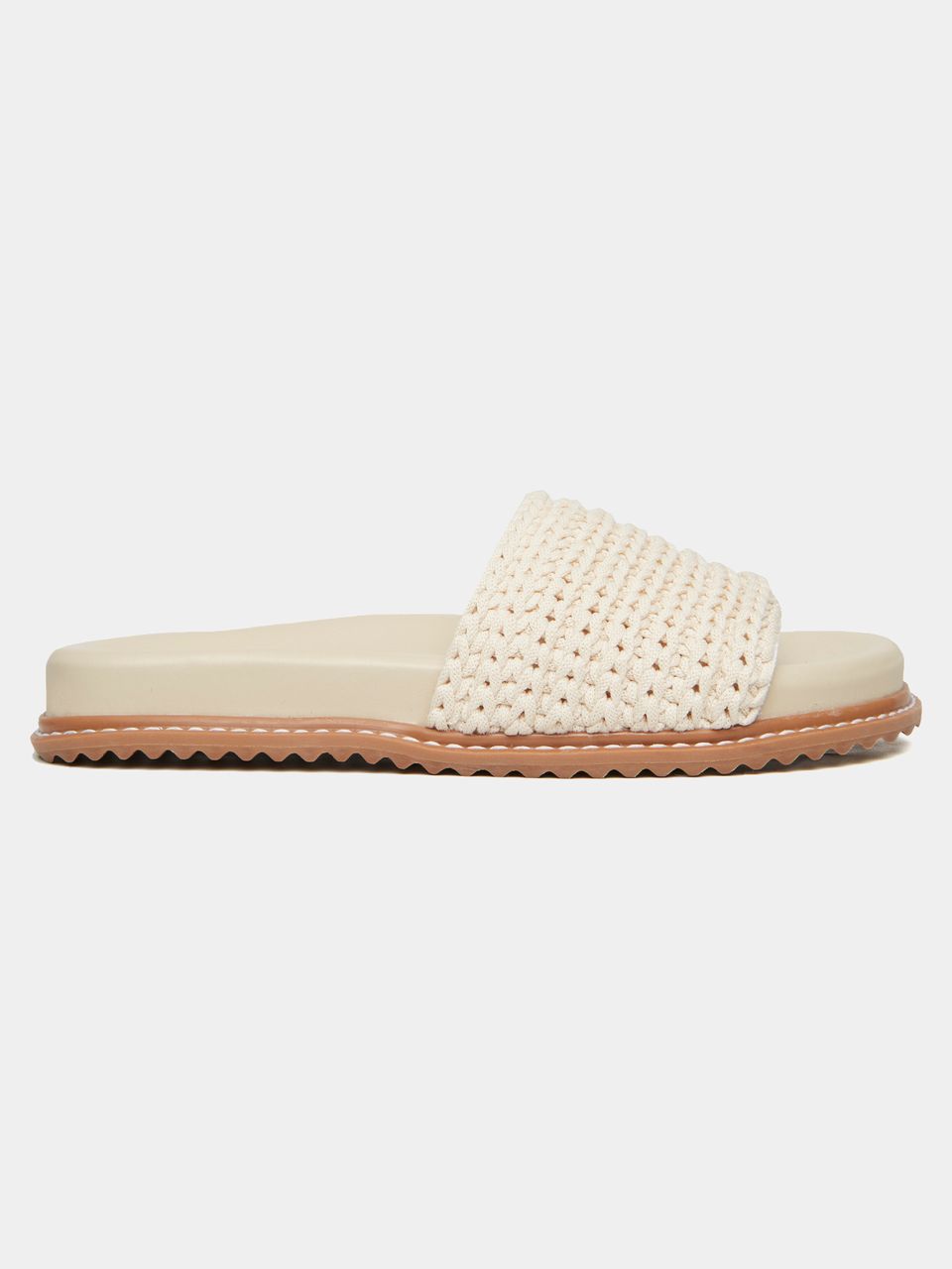 Chinelo Flat Canelado Cru
