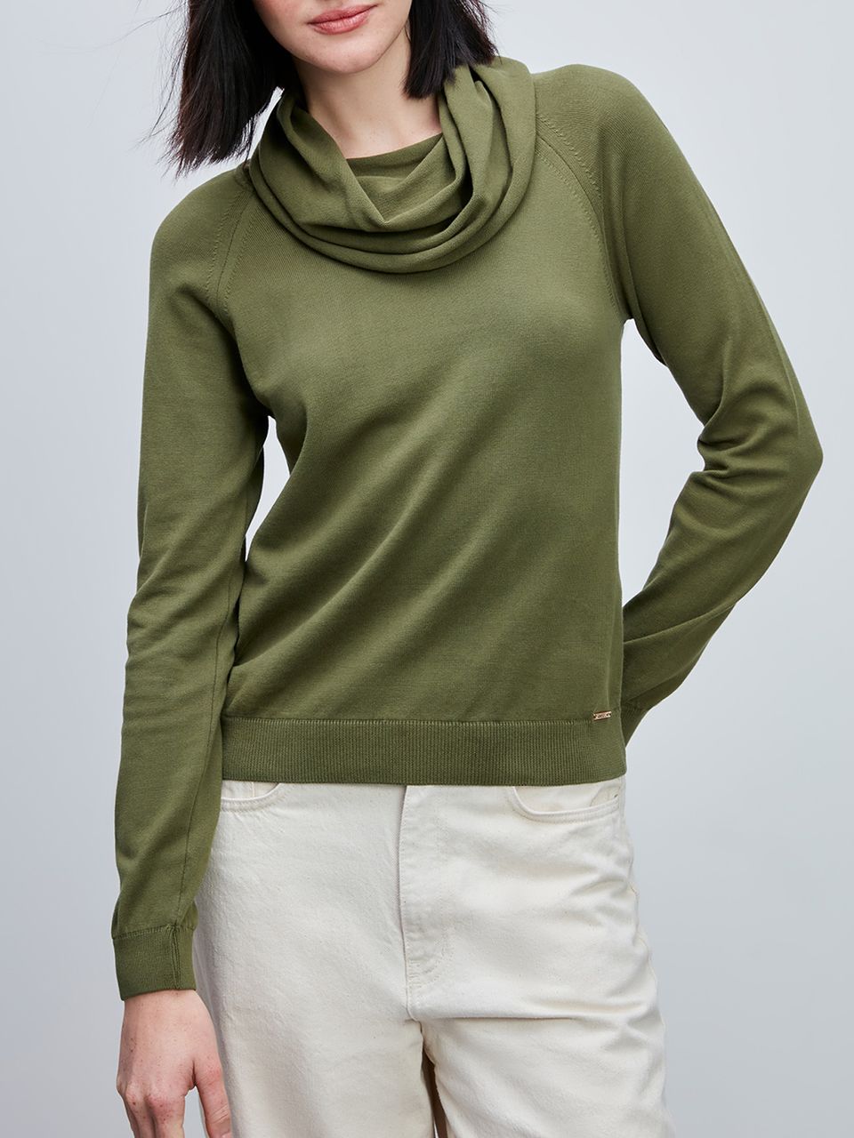 Blusa Básica com Gola Alta Matcha