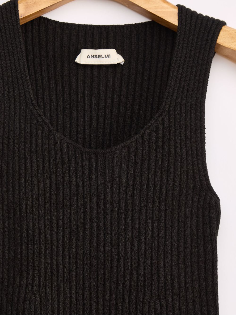 Anselmi — Vestido Mini Com Decote em U Preto