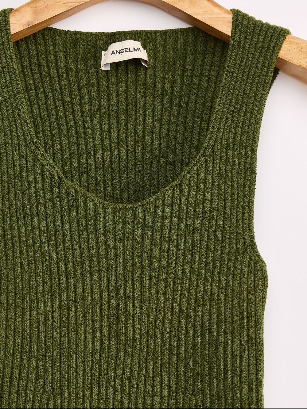 Anselmi — Vestido Mini Com Decote em U Matcha
