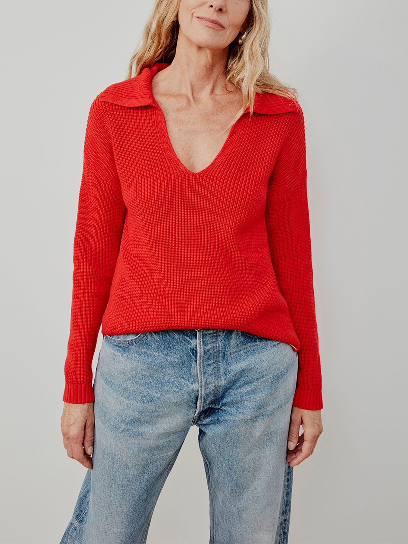 Blusa Gola Polo Lisa Vermelho — Anselmi