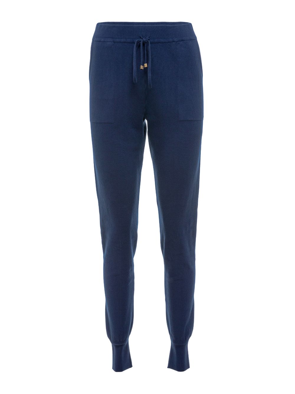 Anselmi — Calça de Tricô Barra Elástica Azul Marinho