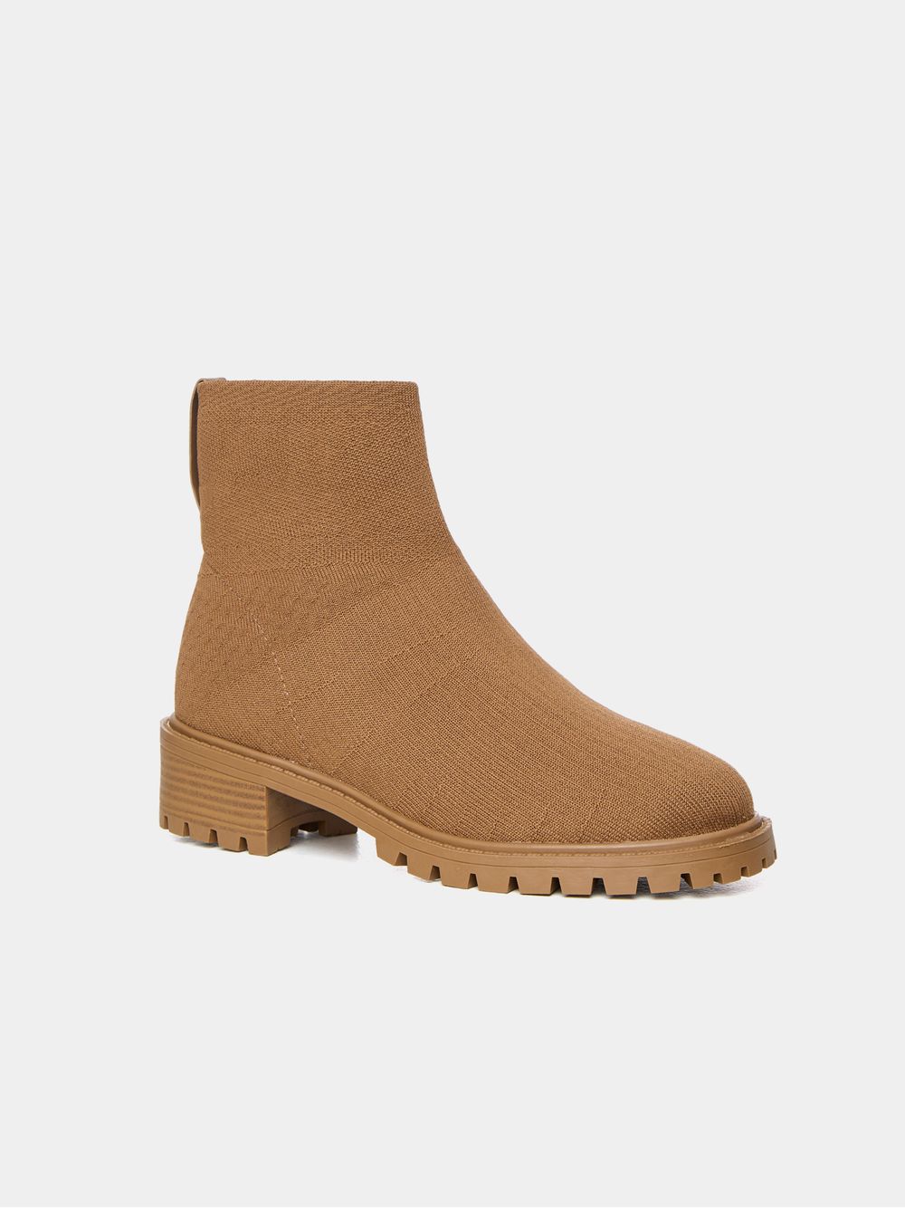 Anselmi — Bota Cano Curto Tricot Camelo