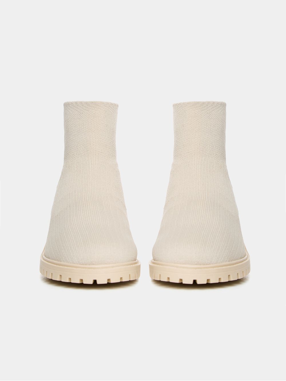 Anselmi — Bota Cano Curto Tricot Bege