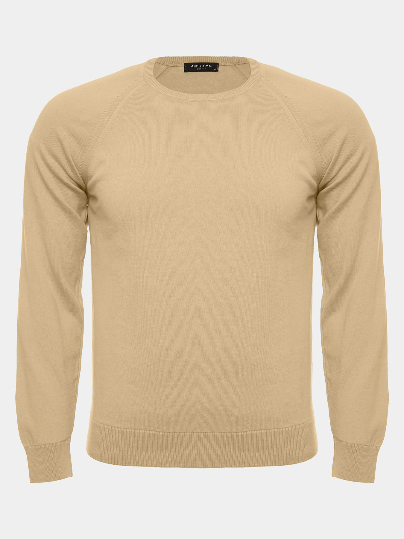 Blusa Masculina Decote Redondo 24912 Bege — Anselmi