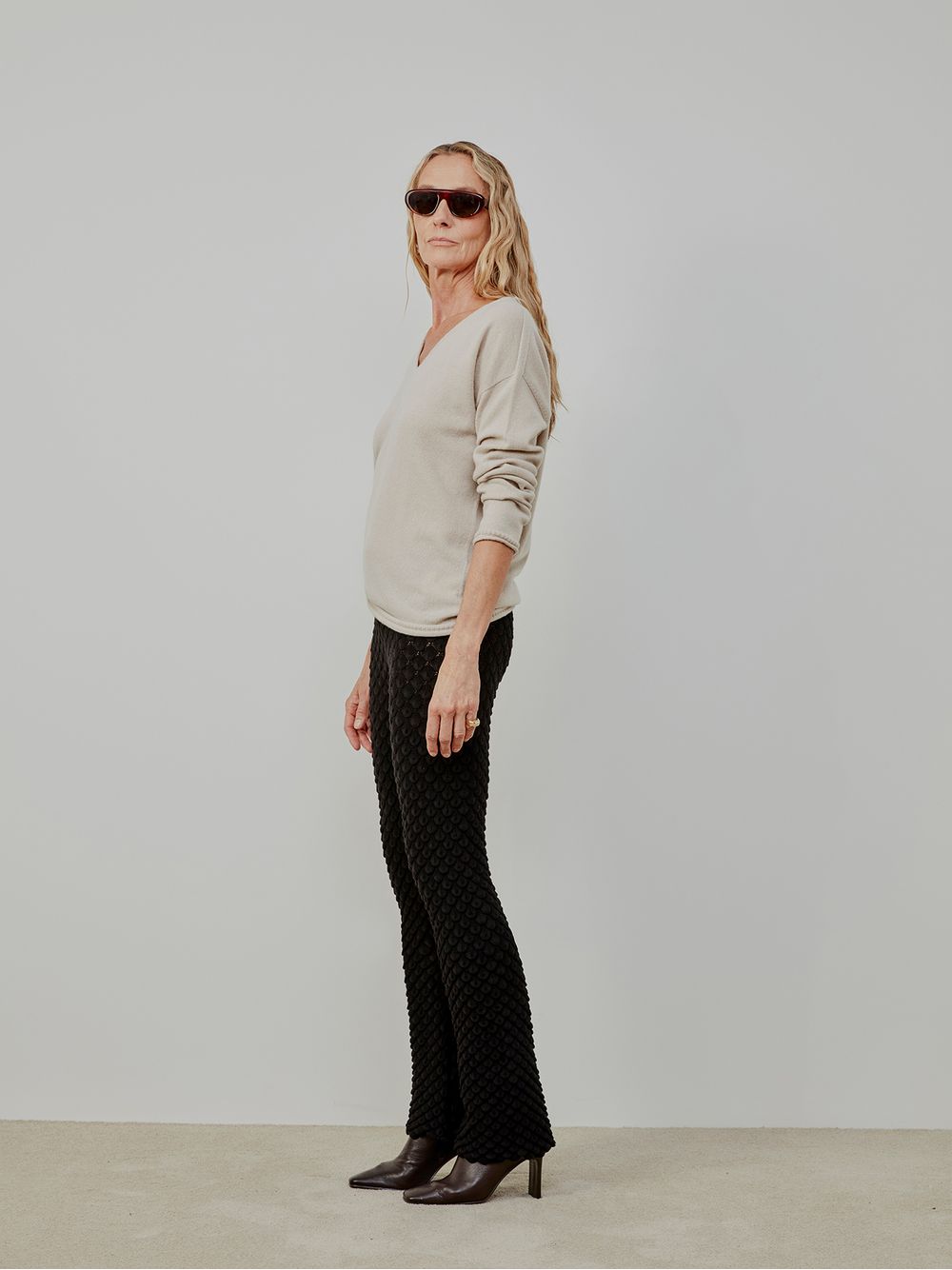 Anselmi — Blusa Anselmi 100% Cashmere Bege