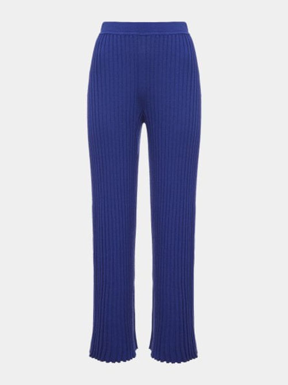 Anselmi — Calça Canelada Reta Azul Abissal