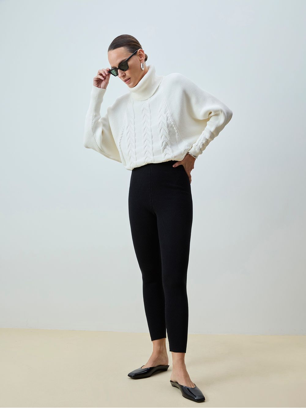 Anselmi — Legging em Tricô Preto