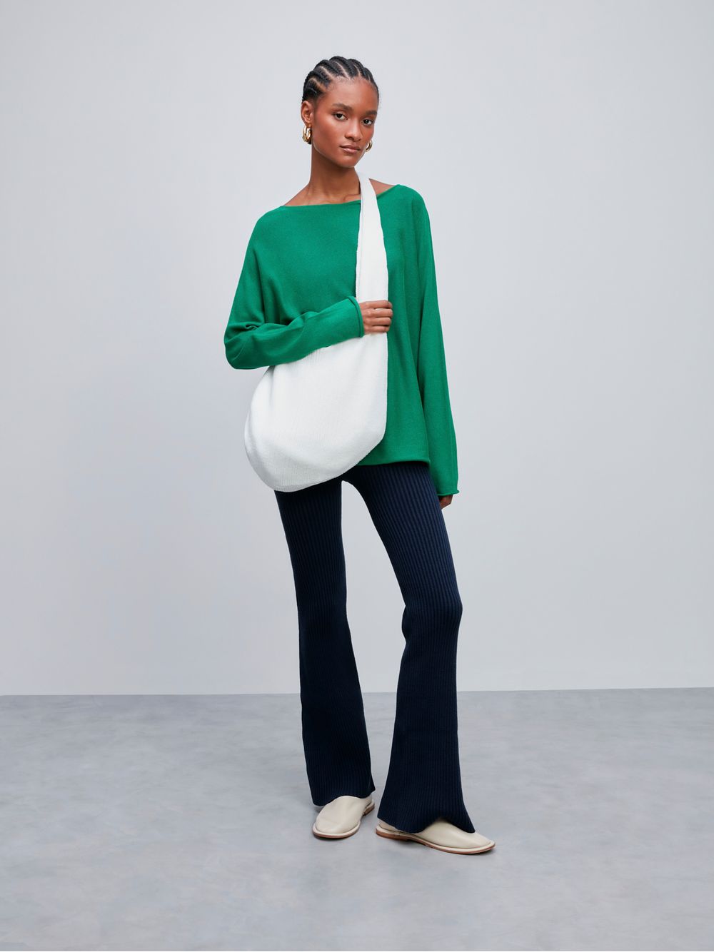 Anselmi — Bolsa Tricot Off White