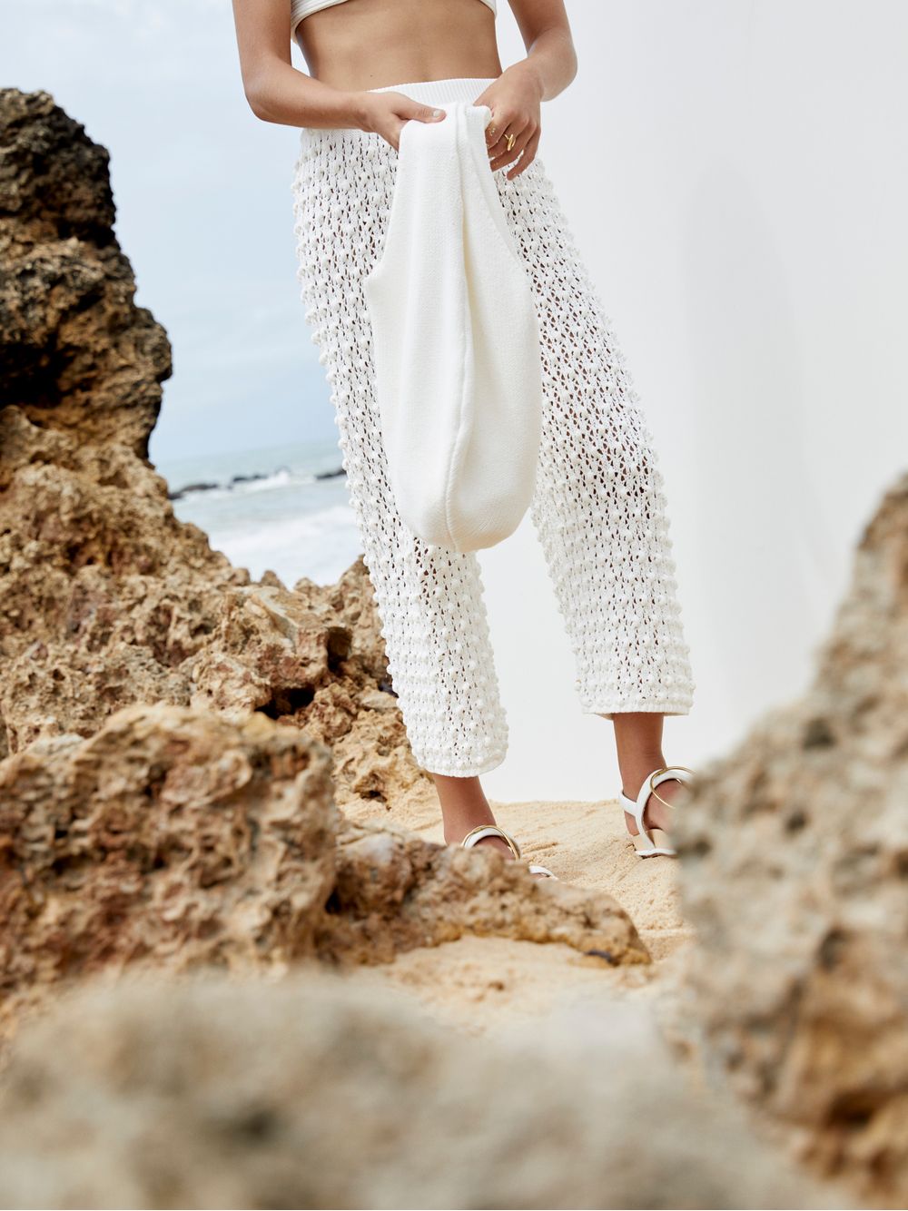 Anselmi — Bolsa Tricot Off White