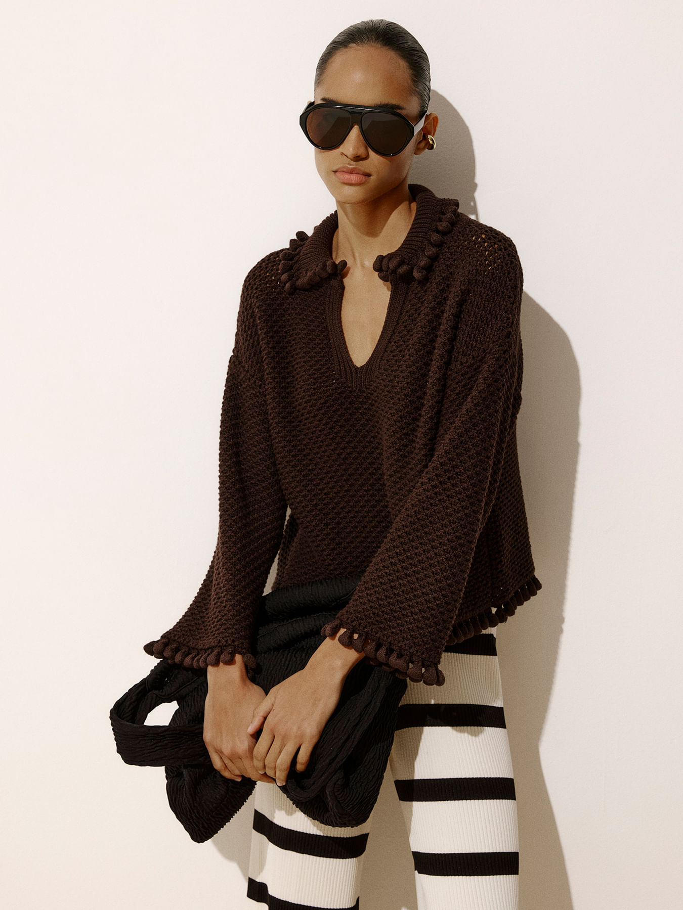 Blusa Polo Blimblom Chocolate — Anselmi