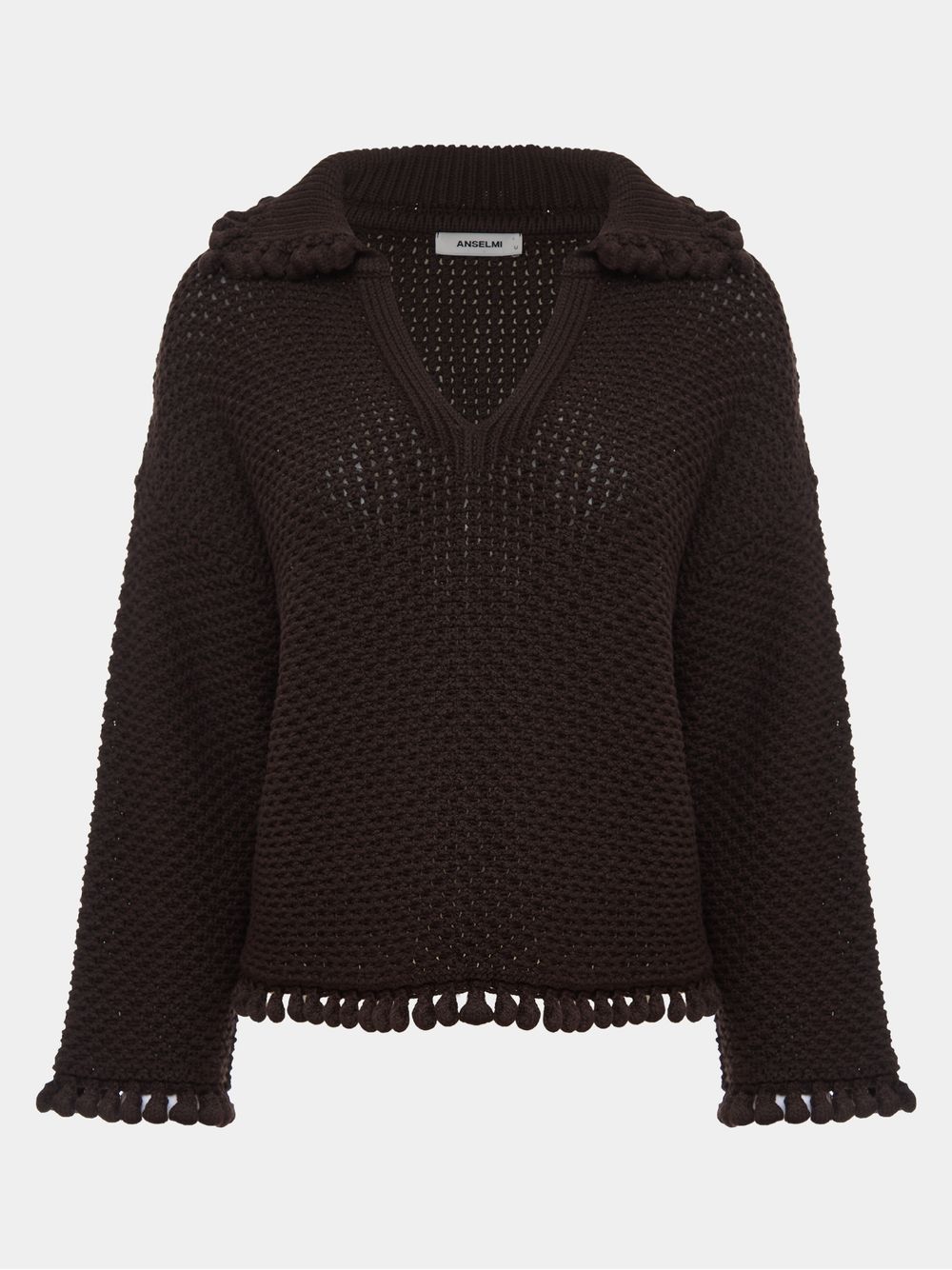 Anselmi — Blusa Polo Blimblom Chocolate