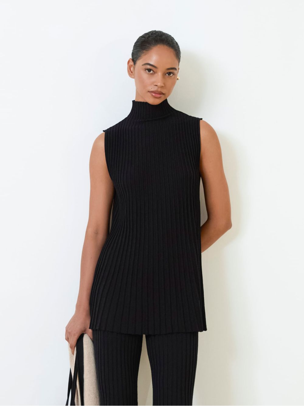 Anselmi — Blusa Lume Gola Alta Preto