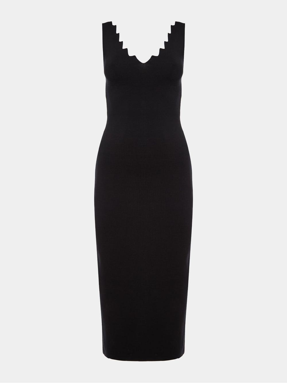 Anselmi — Vestido Midi Volcano Preto
