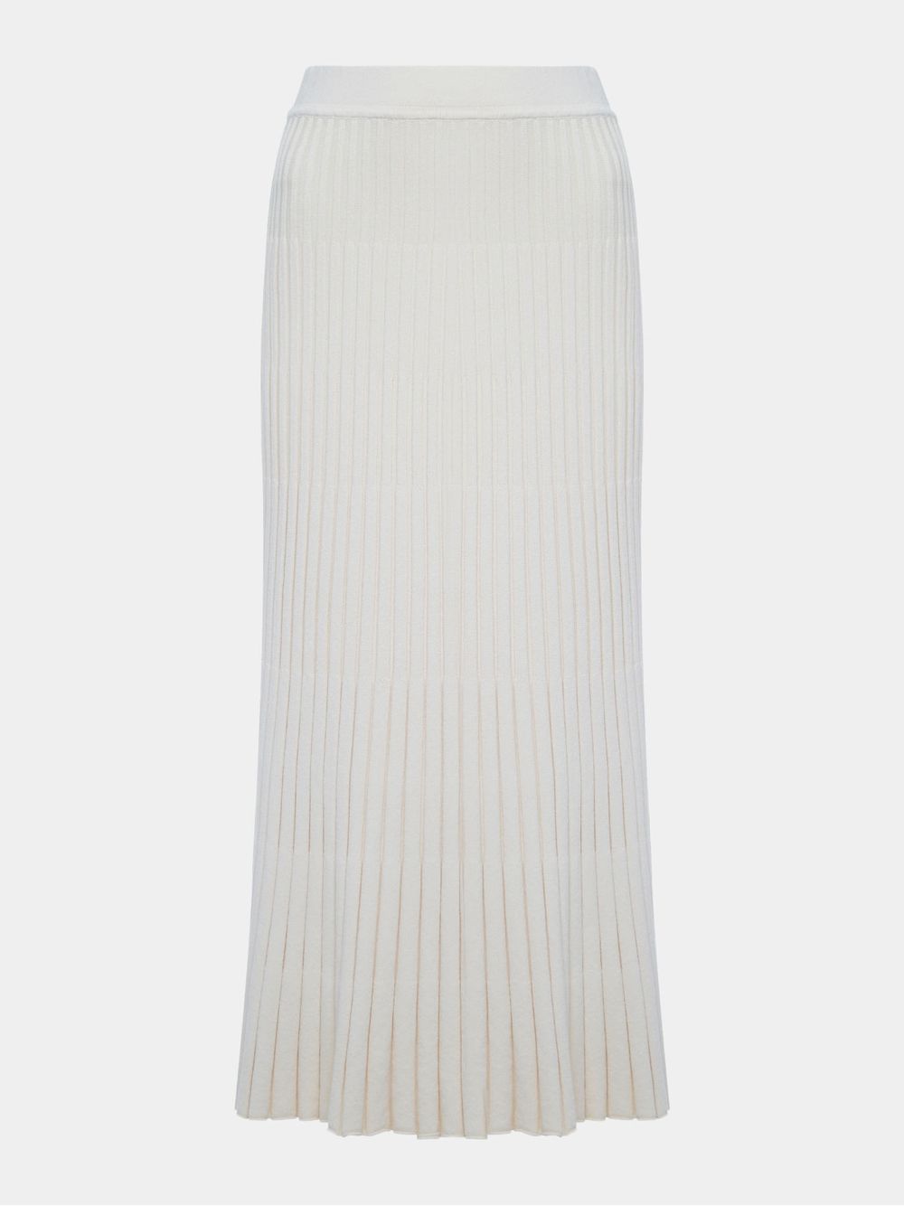 Anselmi — Saia Midi Plissada Off White