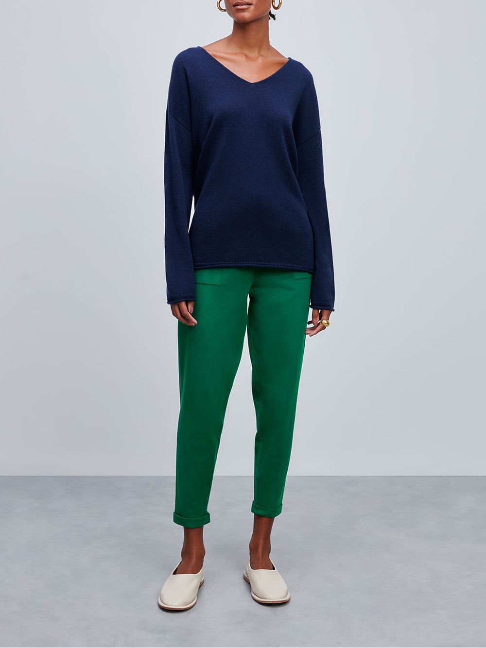 Anselmi — Blusa Anselmi 100% Cashmere Azul Marinho