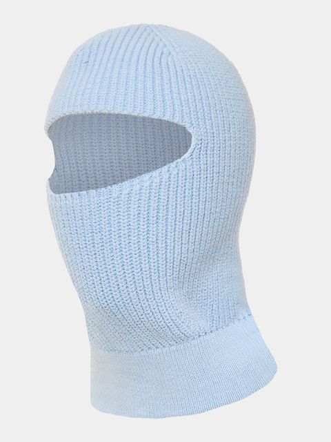 Balaclava em Tricô Azul Gelo — Anselmi