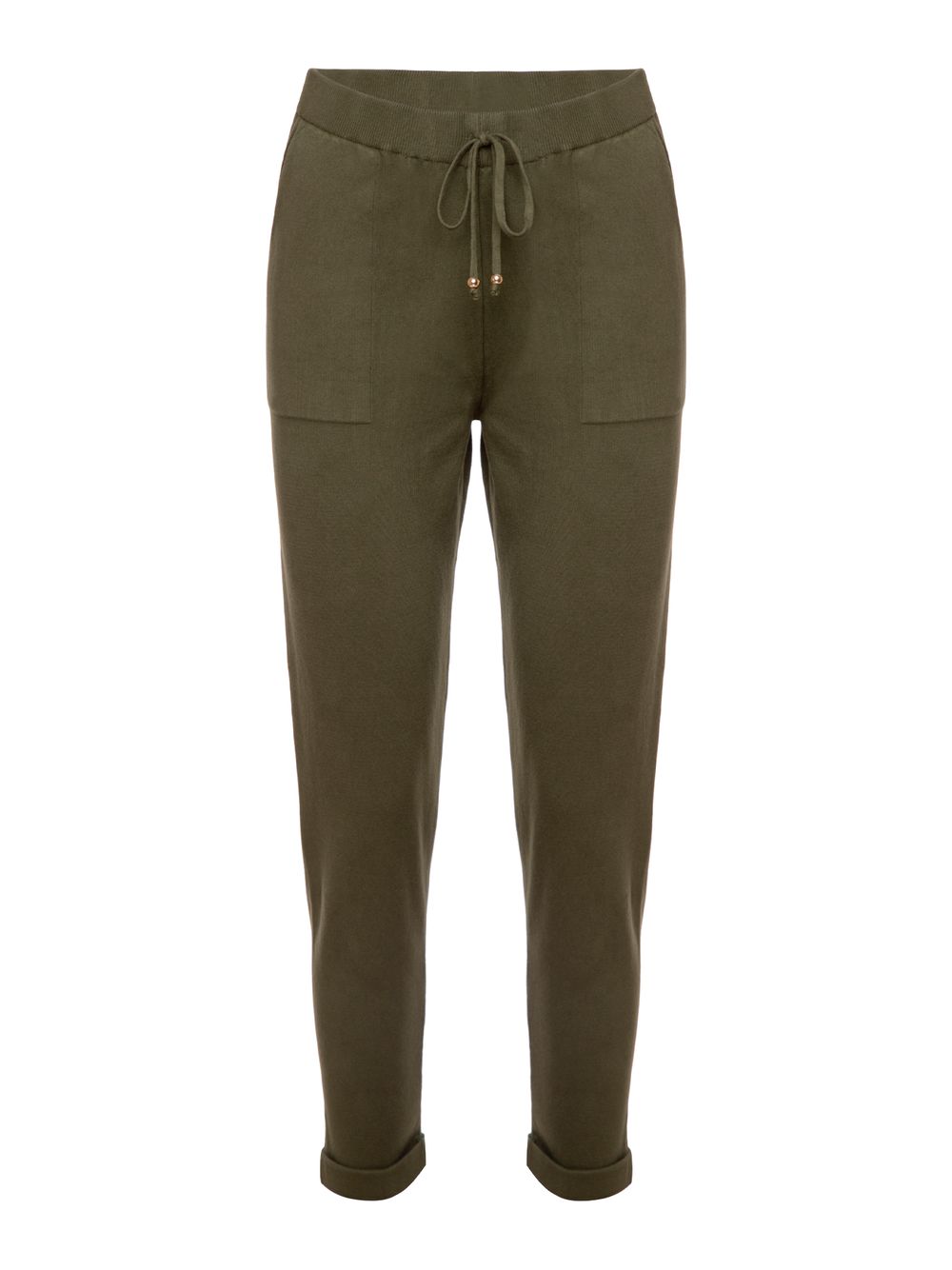 Anselmi — Calça em Tricô com Barra Italiana Matcha