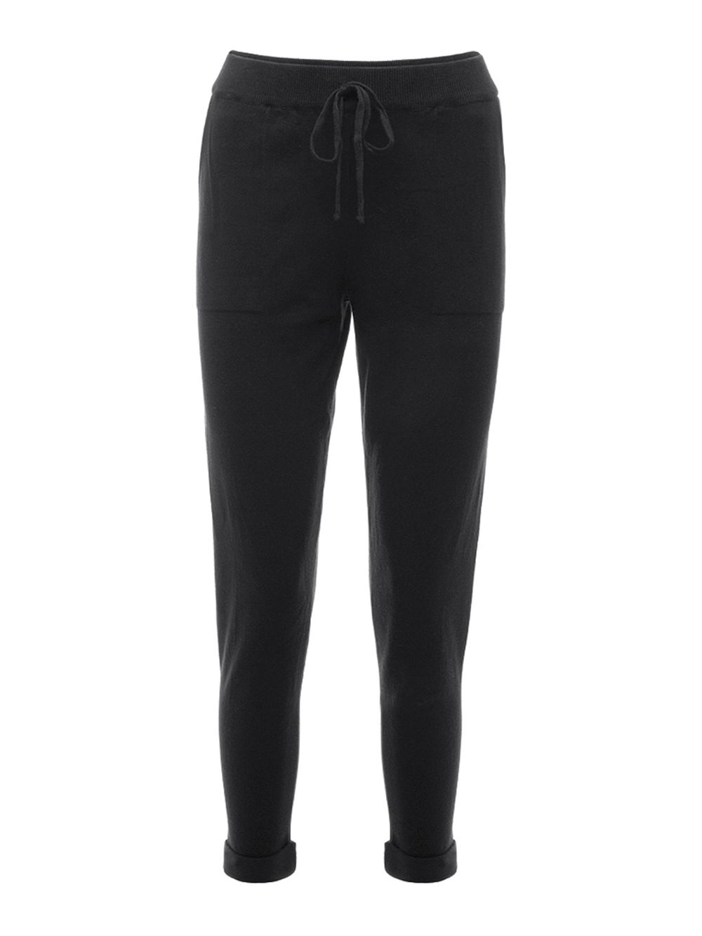 Anselmi — Calça em Tricô com Barra Italiana Preto