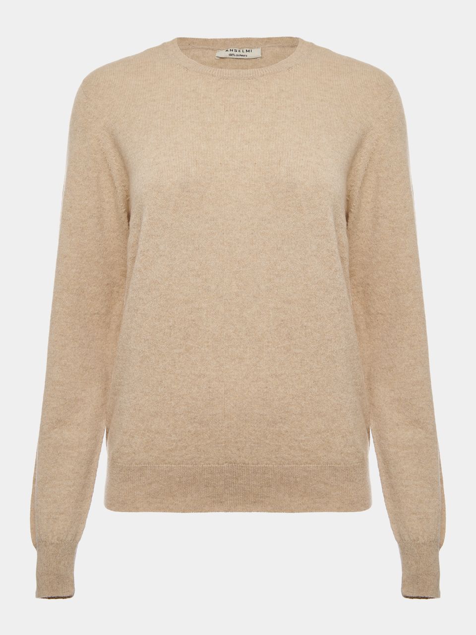 Básica 100% Cashmere Gola Redonda Bege