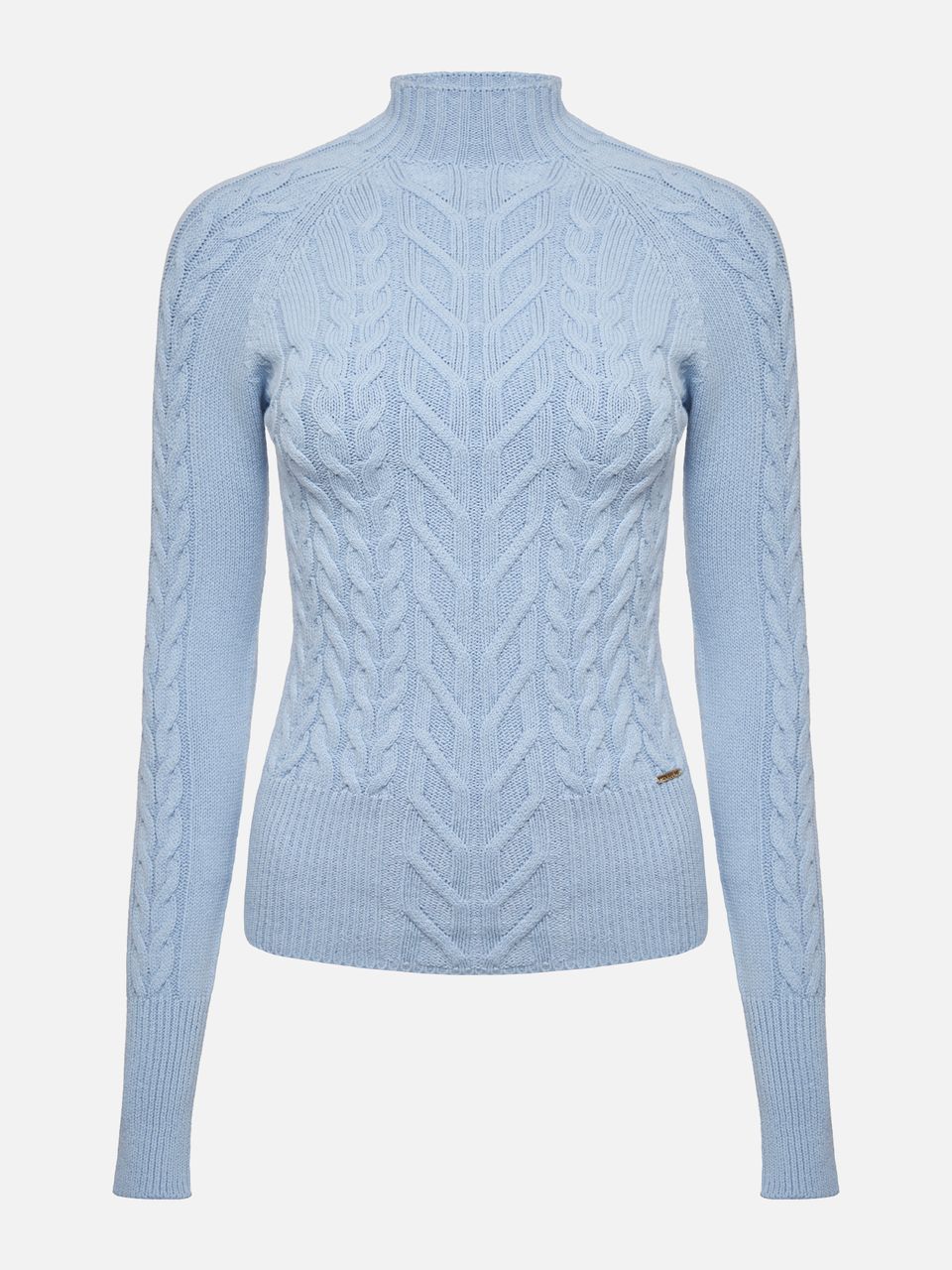 Blusa Básica Mix de Tramas Azul Celeste