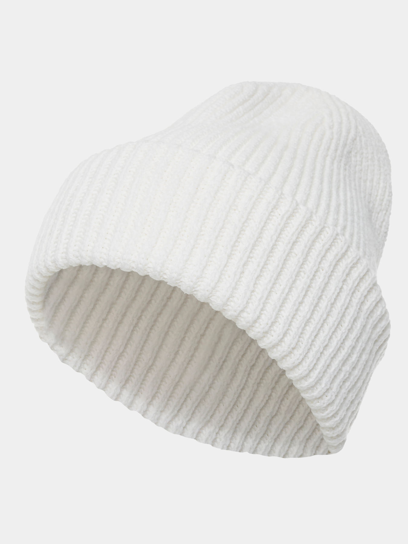 Gorro em Tricô Canelado Off White — Anselmi