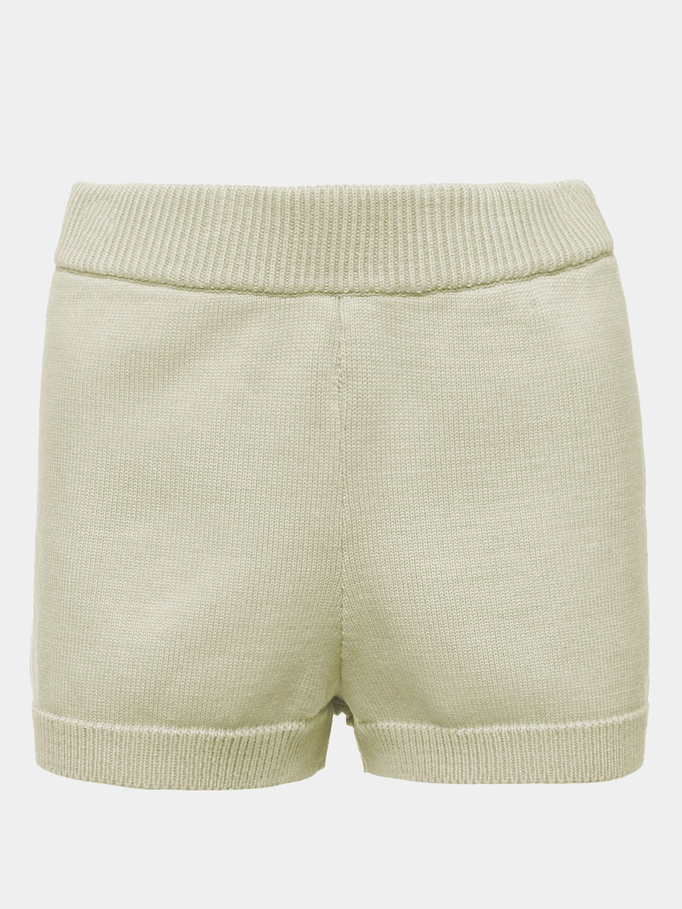 Short Curto em Tricô Pistache