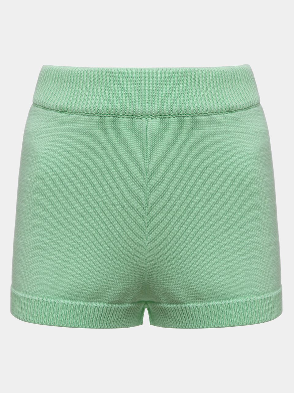 Short Curto em Tricô Limão