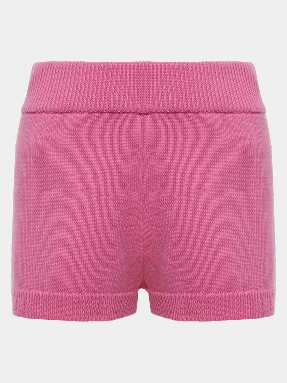 Short Curto em Tricô Rosa