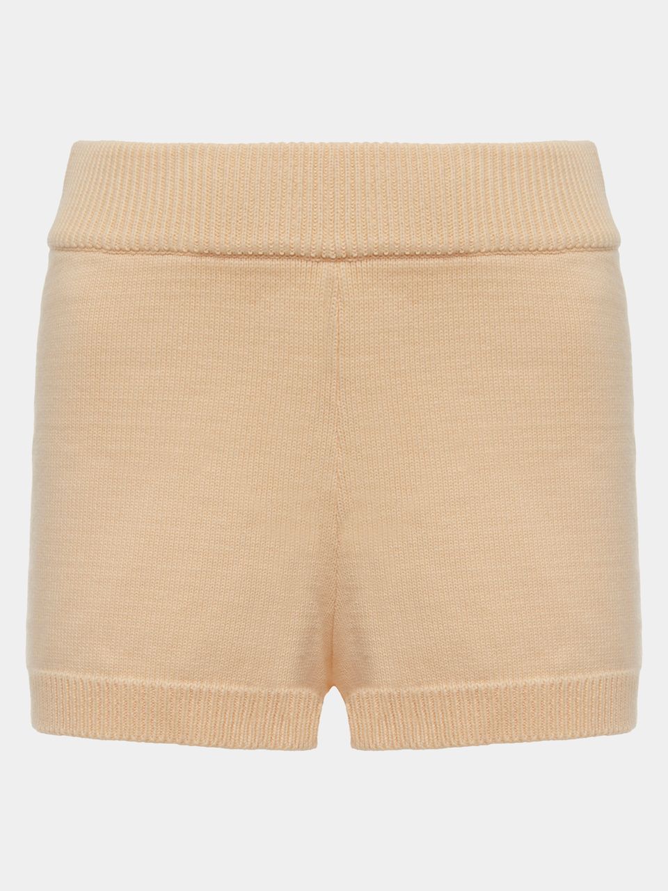 Short Curto em Tricô Amarelo