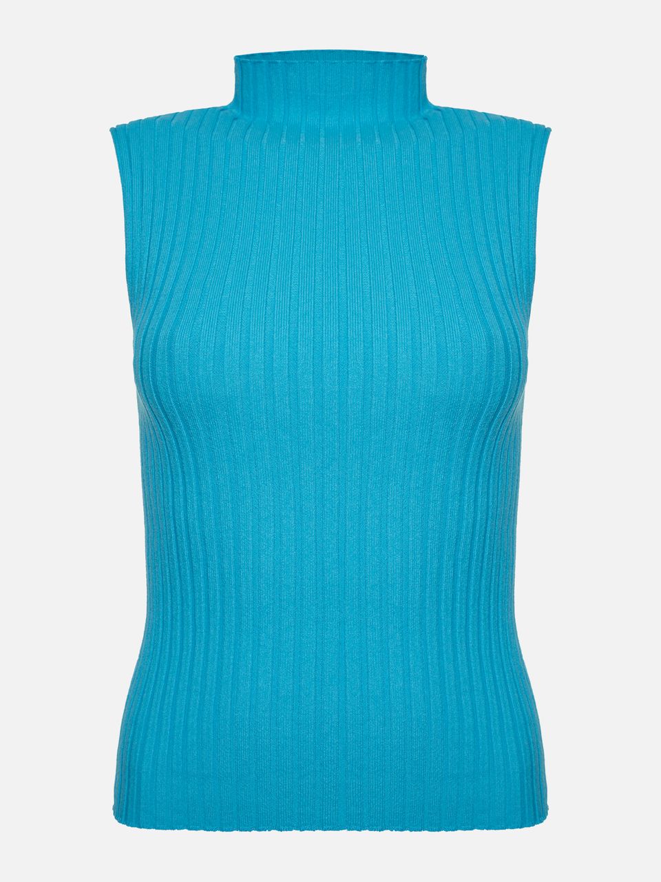Regata Canelada Gola Chaminé Azul