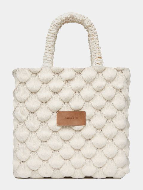 Bolsa Escama 44 X 28cm Cru — Anselmi