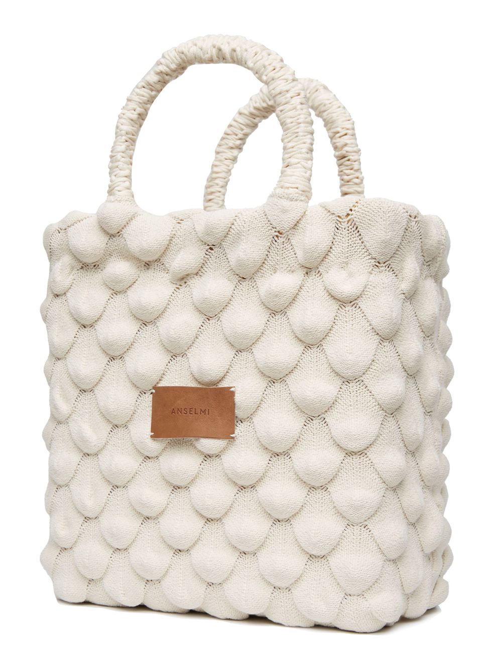 Anselmi — Bolsa Escama 44 x 28cm Cru