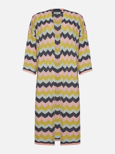Cardigan Alongado Chevron — Anselmi