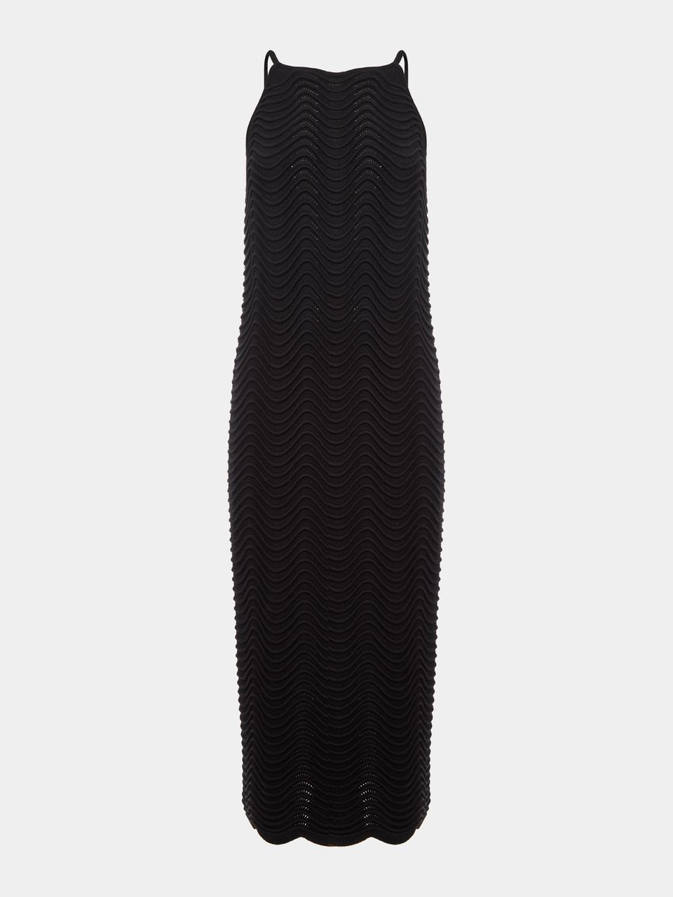 Vestido Midi Ondas Preto