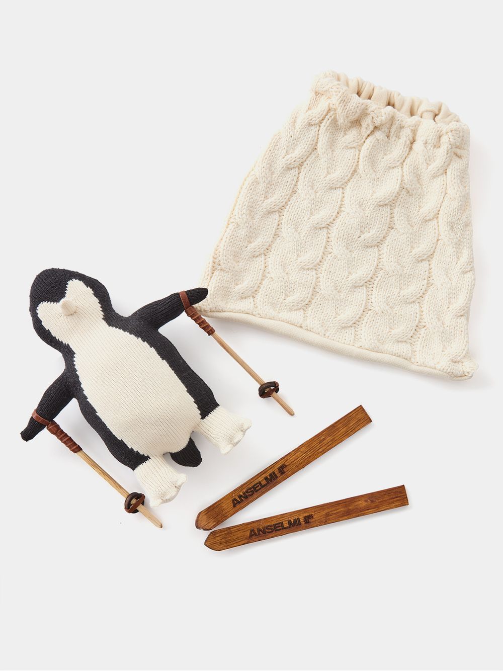 Anselmi — Kit Pinguim Ski Com Acessórios Preto